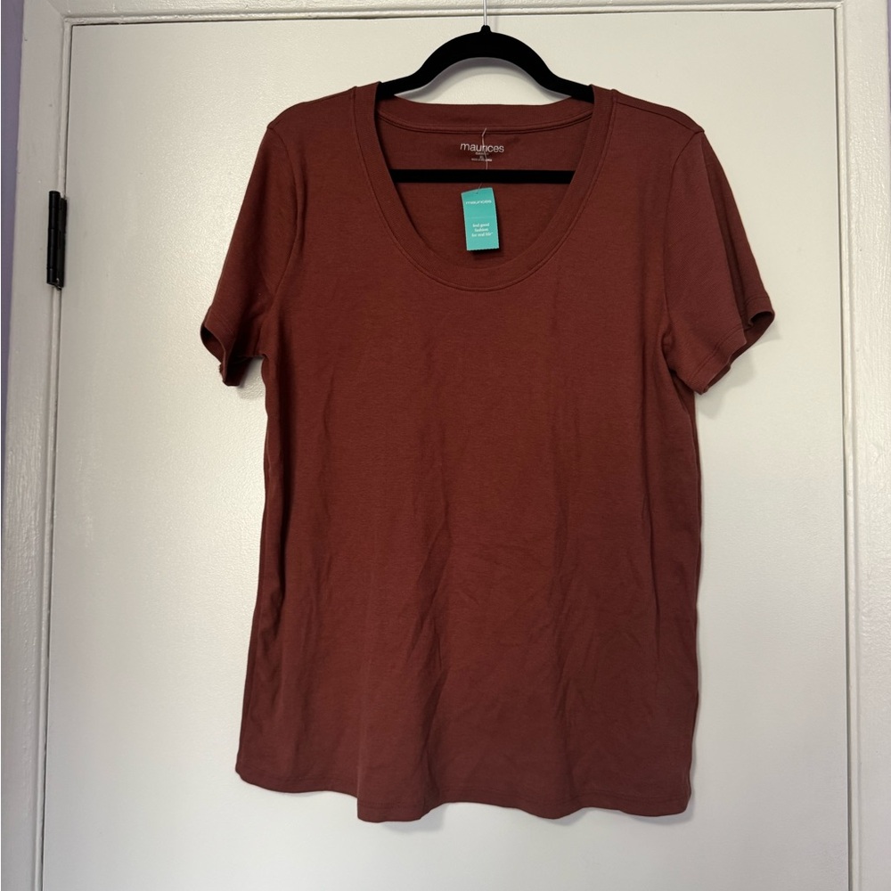 Maurices Women's Short Sleeve Tee in Rust